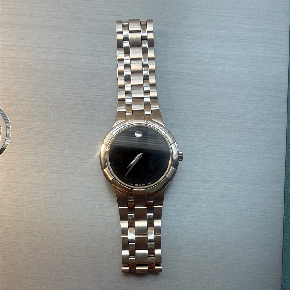 Movado Classic Silver and Black Timepiece